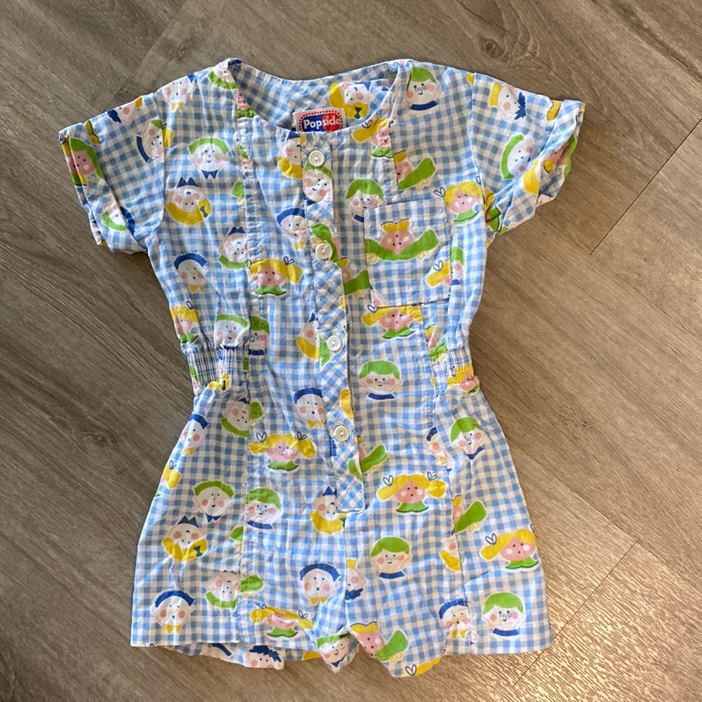 Rare Vintage Popsicle Face Print Romper